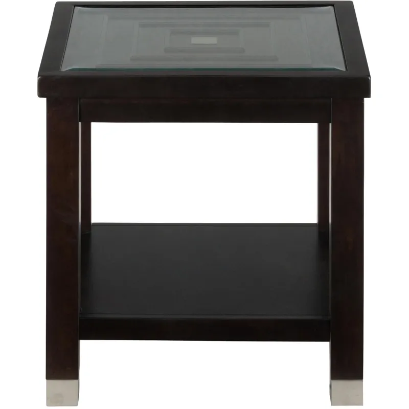 Warren End Table with Glass Top