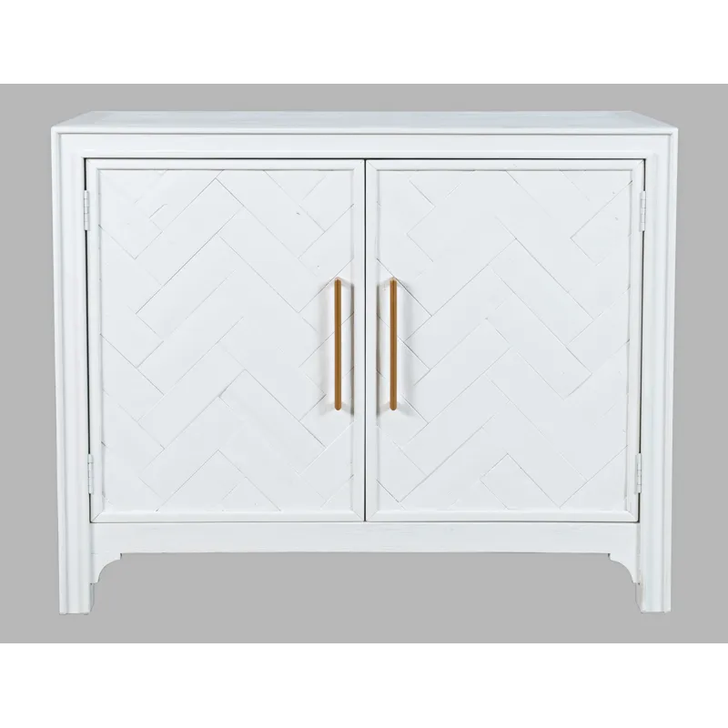 Gramercy Mid-Century Modern Chevron Two Door 40\" Accent Chest