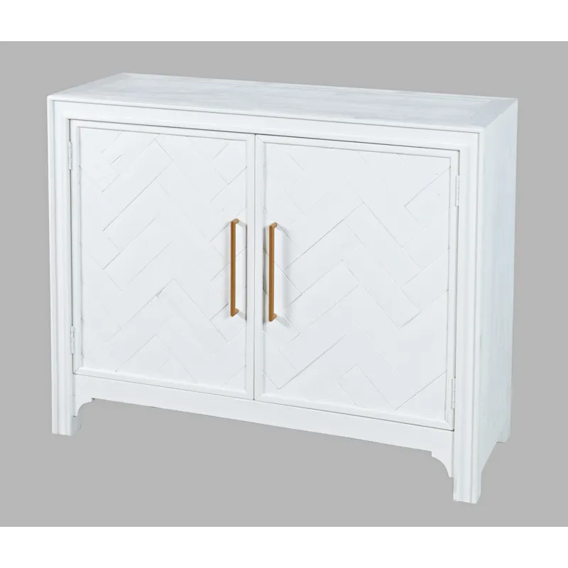 Gramercy Mid-Century Modern Chevron Two Door 40\" Accent Chest