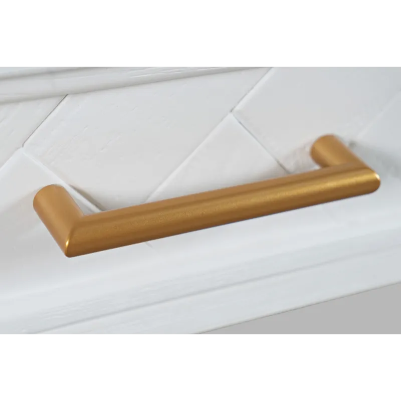 Gramercy Mid-Century Modern Chevron Three Drawer USB Charging Desk