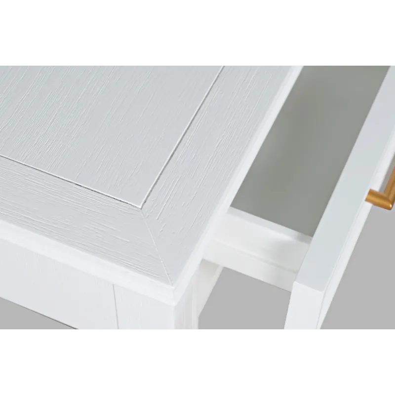 Gramercy Mid-Century Modern Chevron Three Drawer USB Charging Desk