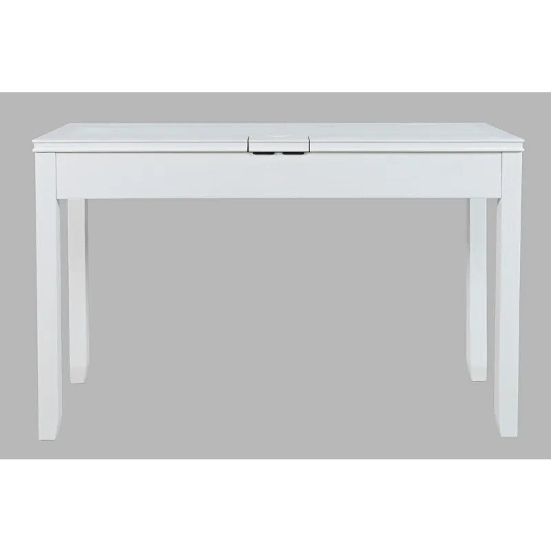 Gramercy Mid-Century Modern Chevron Three Drawer USB Charging Desk