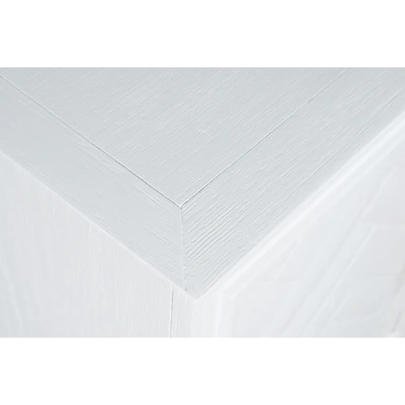 Gramercy Mid-Century Modern Chevron Four Door 79\" Accent Cabinet