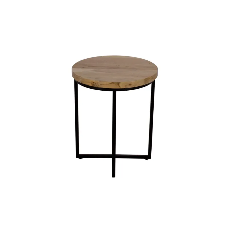 Ames Solid Wood Modern 20\" Round End Table