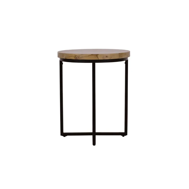Ames Solid Wood Modern 20\" Round End Table