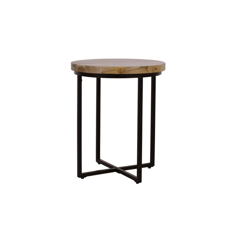Ames Solid Wood Modern 20\" Round End Table