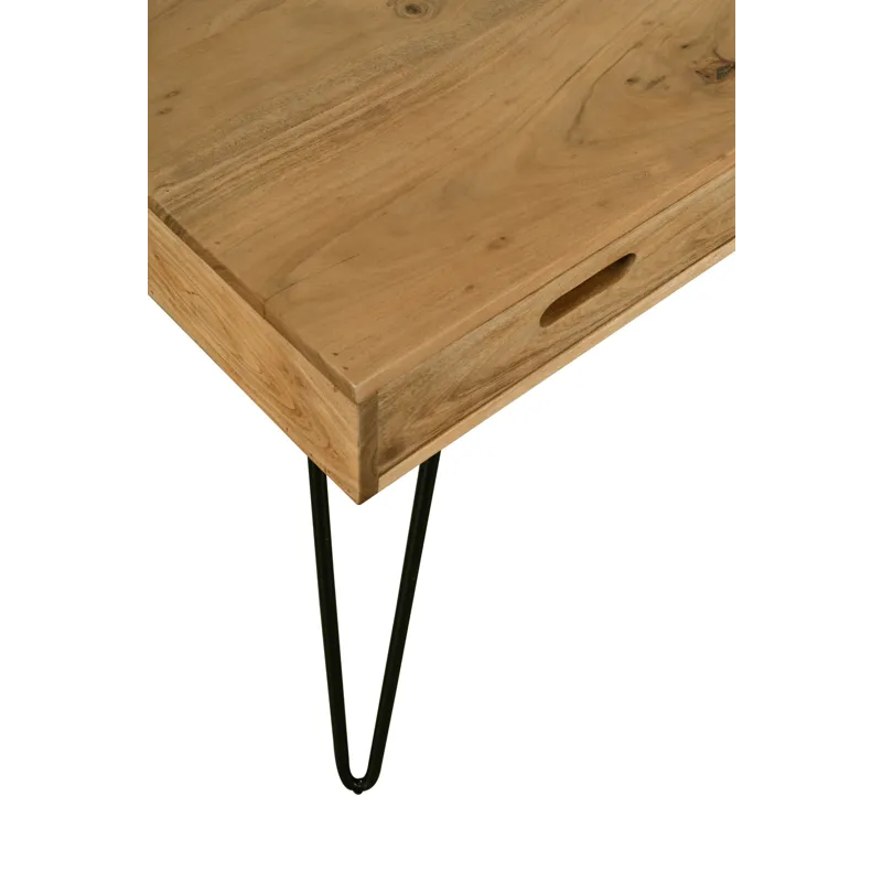 Rollins 52\" Solid Hardwood Modern Counter Dining Table With Storage