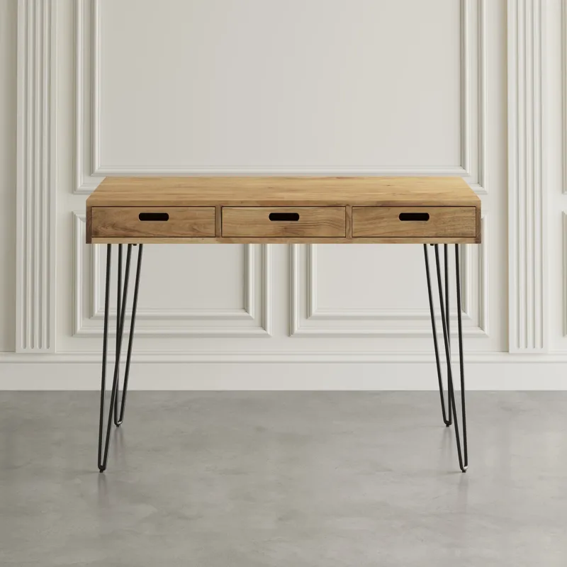 Rollins 52\" Solid Acacia Dining Set With Four Backless Barstools