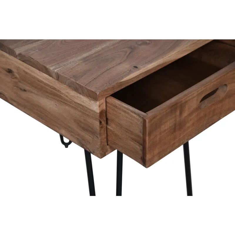 Rollins Solid Acacia Side End Table