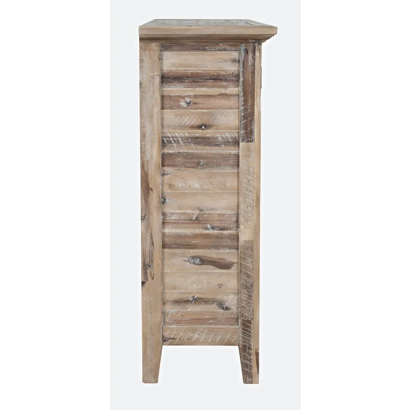 Rustic Shores 32\" Coastal Distressed Acacia Two-Door Accent Cabinet