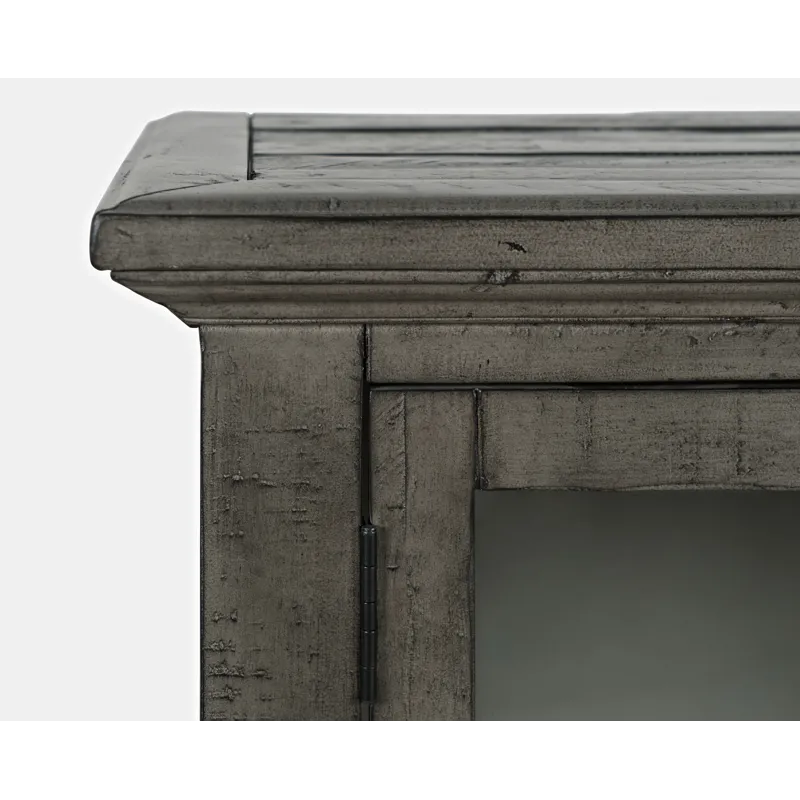 Rustic Shores 32\" Coastal Distressed Acacia Two-Door Accent Cabinet