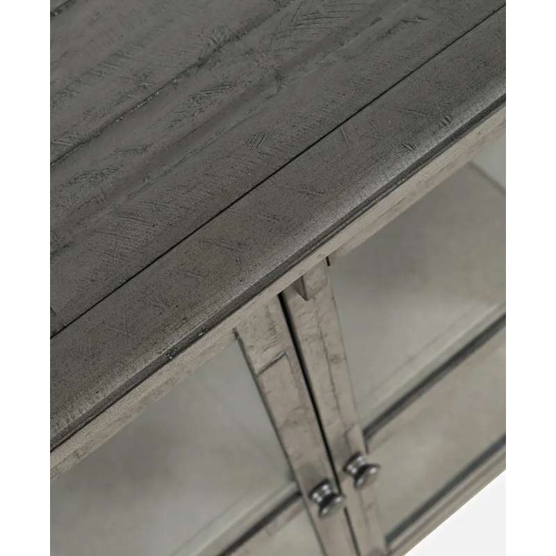 Rustic Shores 32\" Coastal Distressed Acacia Two-Door Accent Cabinet