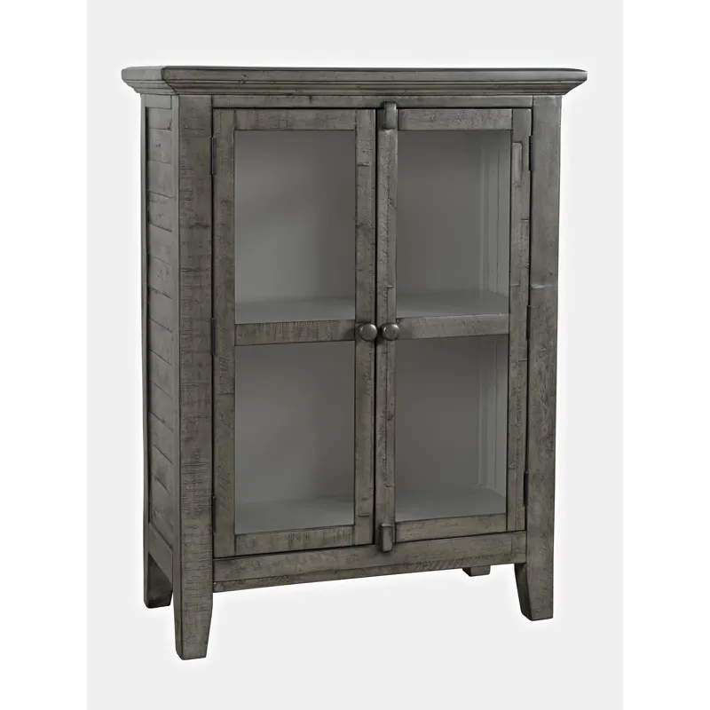 Rustic Shores 32\" Coastal Distressed Acacia Two-Door Accent Cabinet