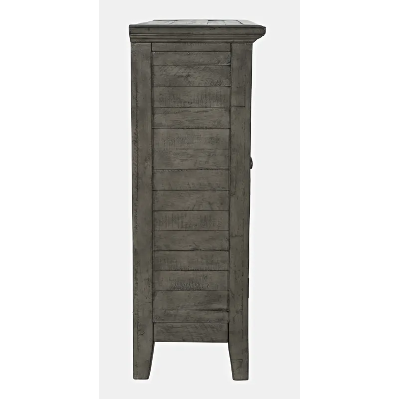 Rustic Shores 32\" Coastal Distressed Acacia Two-Door Accent Cabinet