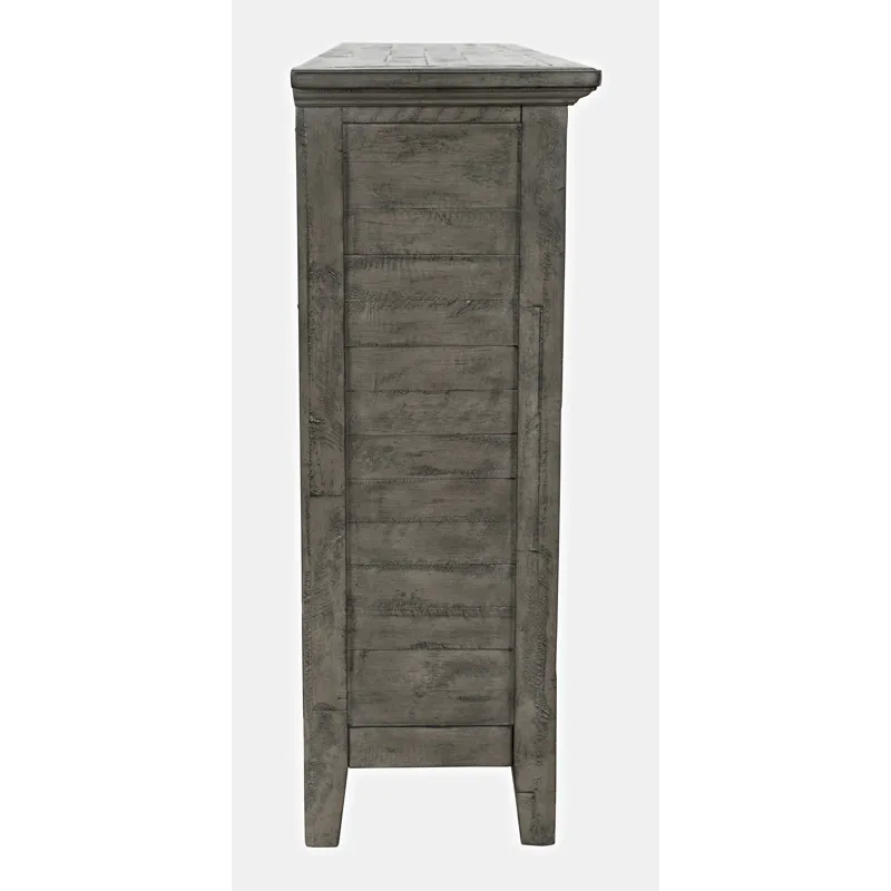 Rustic Shores 48\" Coastal Distressed Acacia Four-Door Accent Cabinet