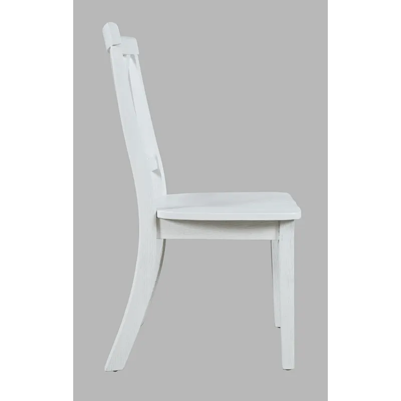 Eastern Tides Coastal Wire-Brushed Wood X-Back Acacia Dining Chair(Set Of 2)