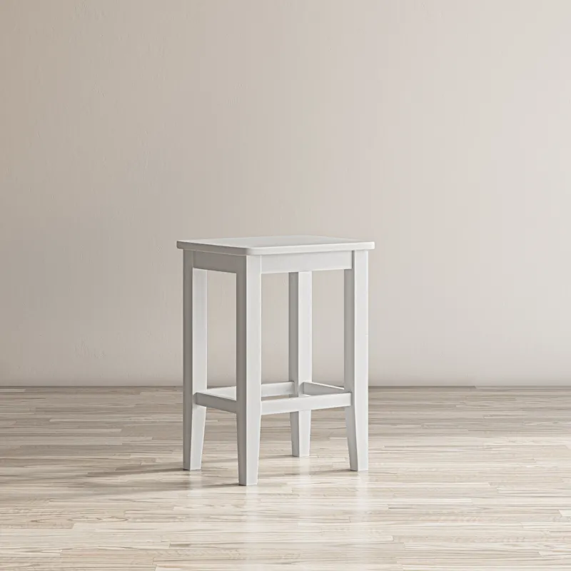 Eastern Tides Coastal Wire-Brushed Wood Backless Counter Barstool(Set Of 2)