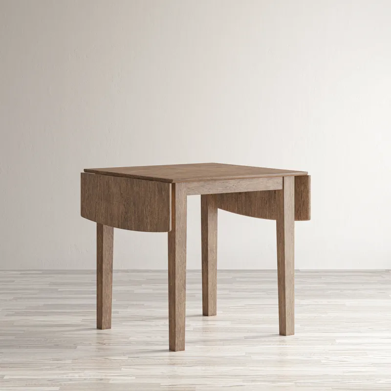 Eastern Tides Coastal Wire-Brushed Acacia Drop-Leaf Coastal Wire-Brushed Acacia Dining Table