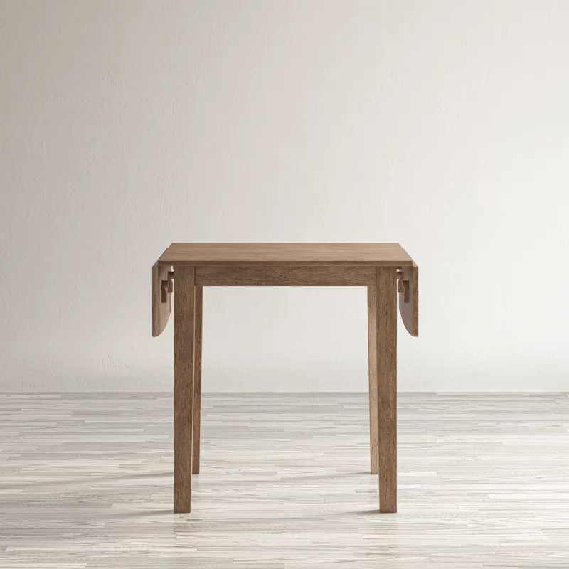 Eastern Tides Coastal Wire-Brushed Acacia Drop-Leaf Coastal Wire-Brushed Acacia Dining Table