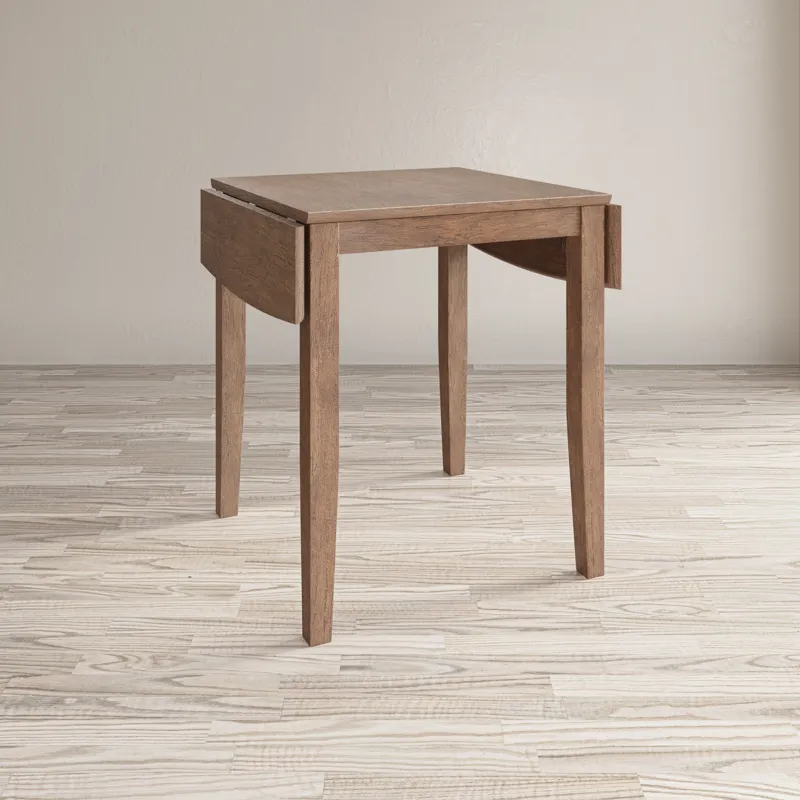 Eastern Tides Coastal Wire-Brushed Acacia Drop-Leaf Counter Height Dining Table