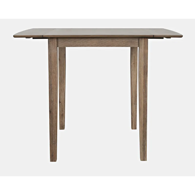 Eastern Tides Coastal Wire-Brushed Acacia Drop-Leaf Counter Height Dining Table