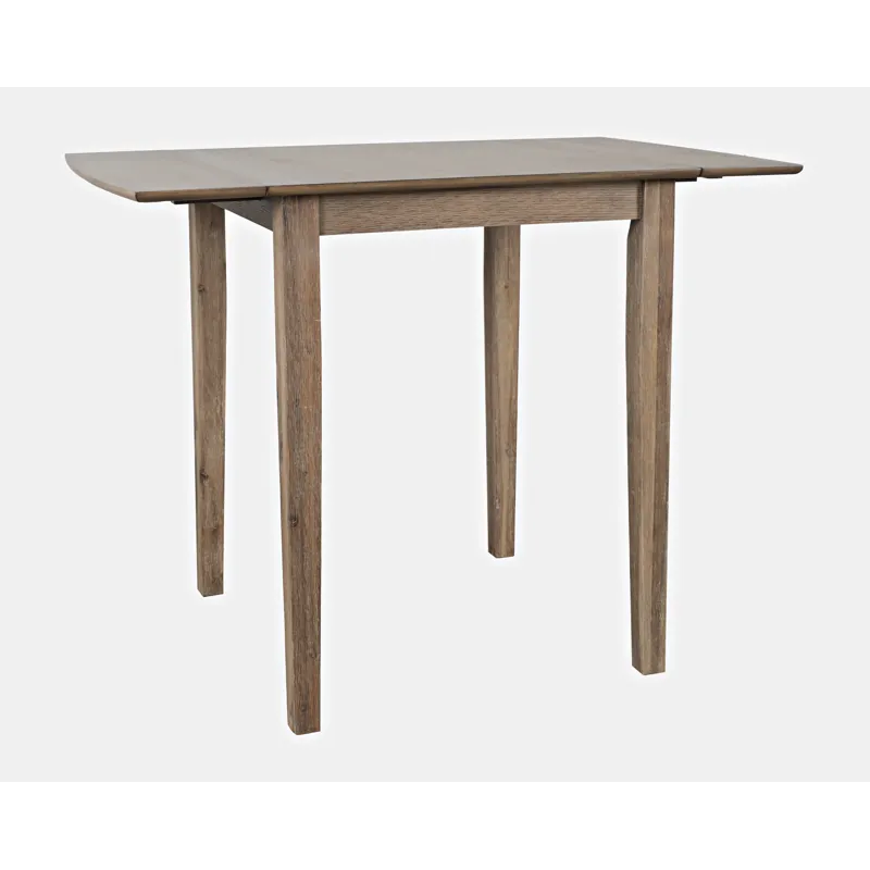 Eastern Tides Coastal Wire-Brushed Acacia Drop-Leaf Counter Height Dining Table