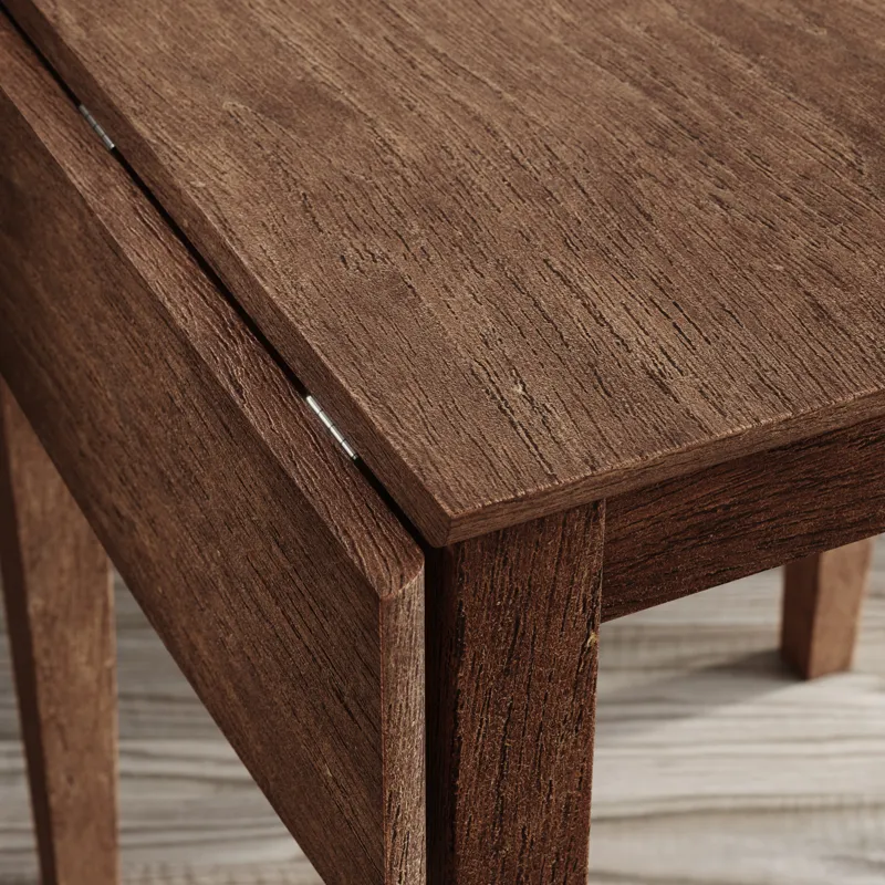 Eastern Tides Coastal Wire-Brushed Acacia Three Piece Backless Counter Height Dining Set