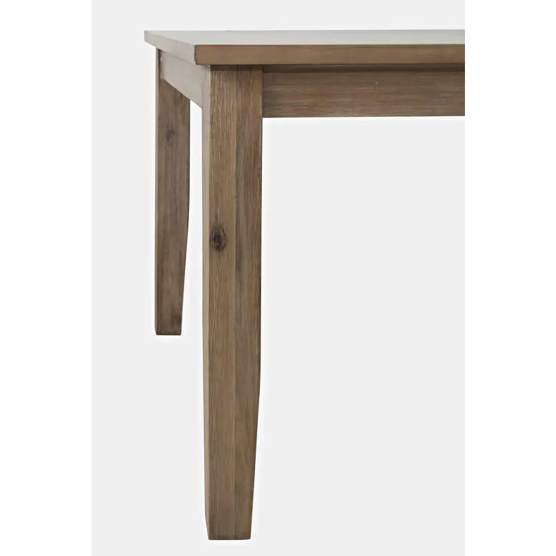 Eastern Tides Coastal Wire-Brushed Wood 66\" Extendable Dining Table