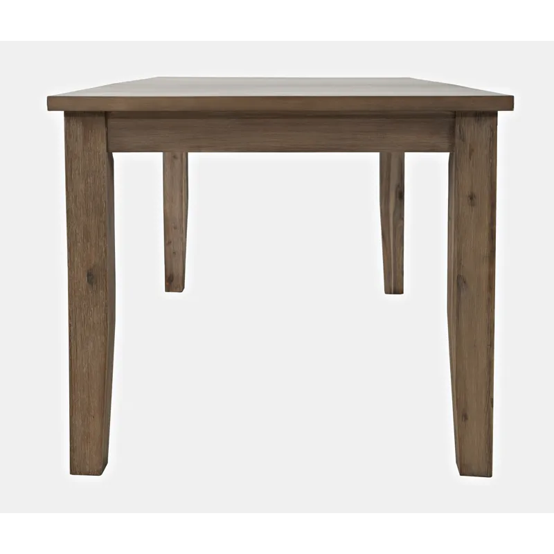 Eastern Tides Coastal Wire-Brushed Wood 66\" Extendable Dining Table
