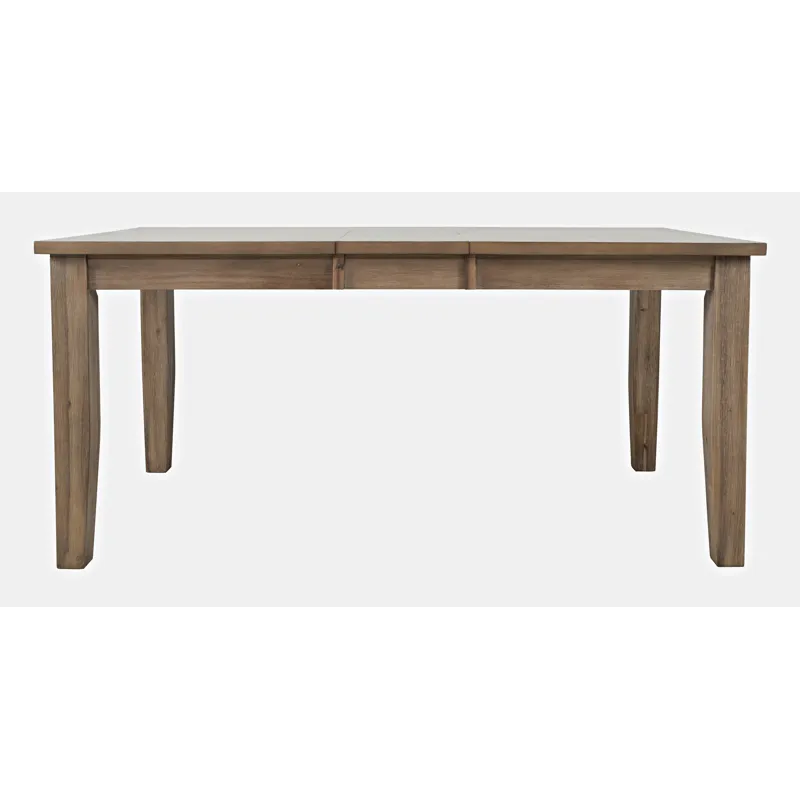 Eastern Tides Coastal Wire-Brushed Wood 66\" Extendable Dining Table