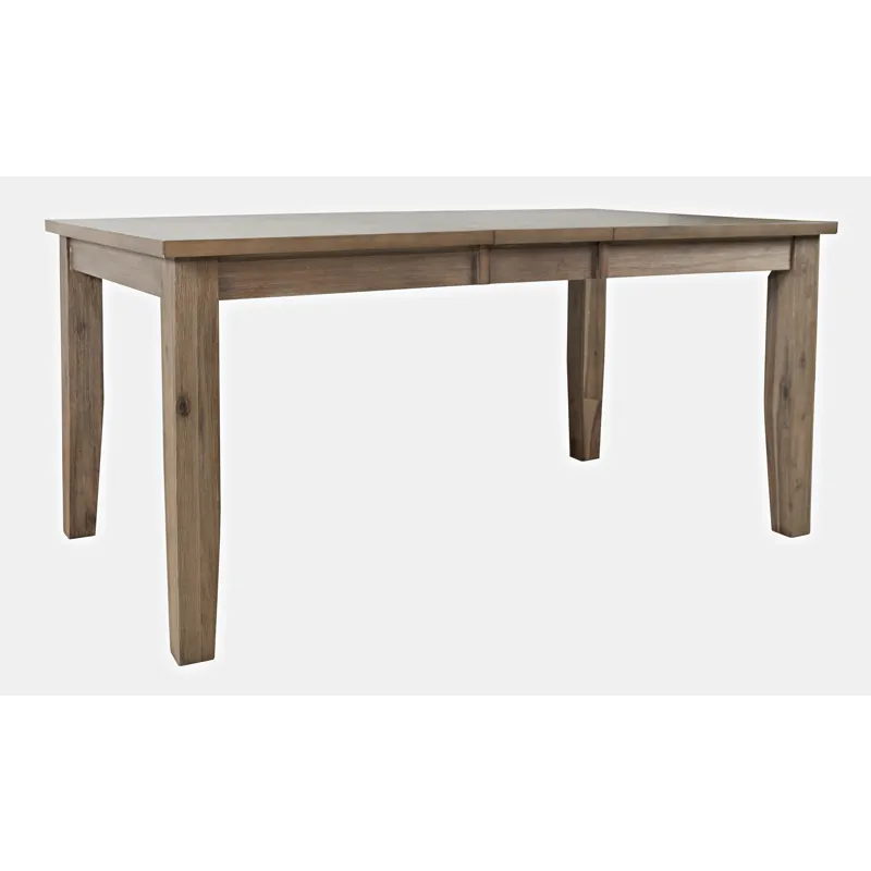 Eastern Tides Coastal Wire-Brushed Wood 66\" Extendable Dining Table