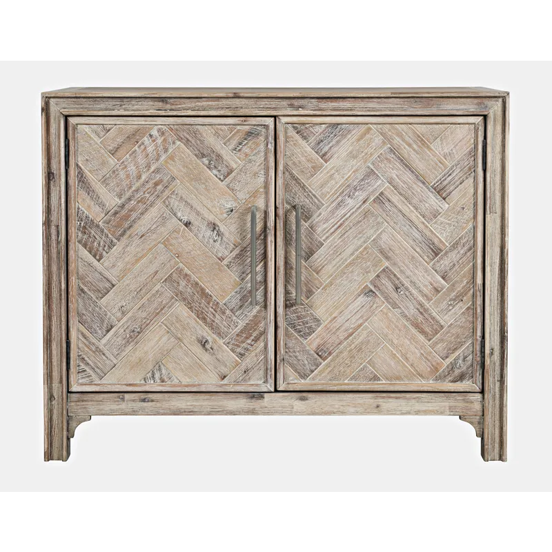 Gramercy Mid-Century Modern Chevron Two Door 40\" Accent Chest