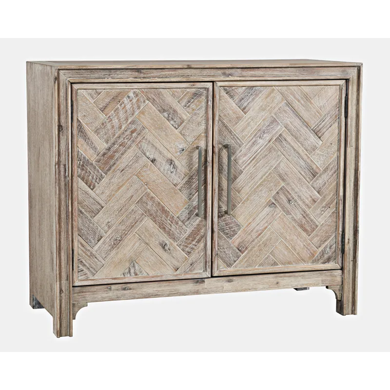 Gramercy Mid-Century Modern Chevron Two Door 40\" Accent Chest