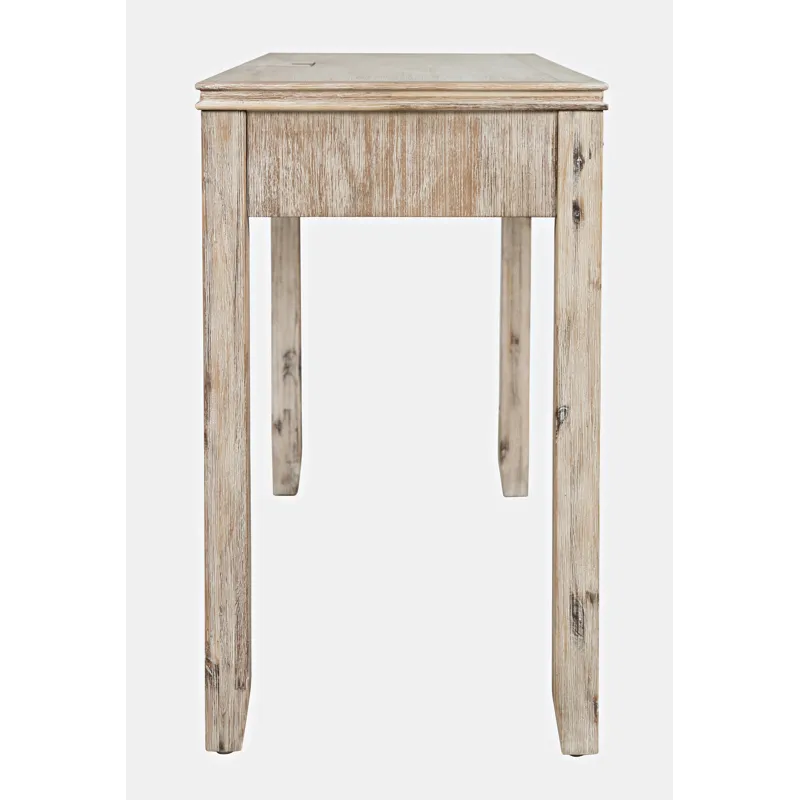 Gramercy Mid-Century Modern Chevron Three Drawer USB Charging Desk