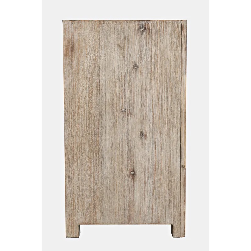 Gramercy Mid-Century Modern Chevron Four Door 79\" Accent Cabinet