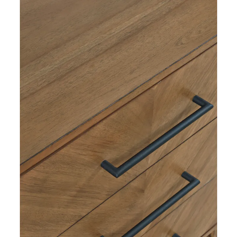 Eloquence Contemporary Modern 28\" USB Charging Nightstand With Drawers And Metal Hardware