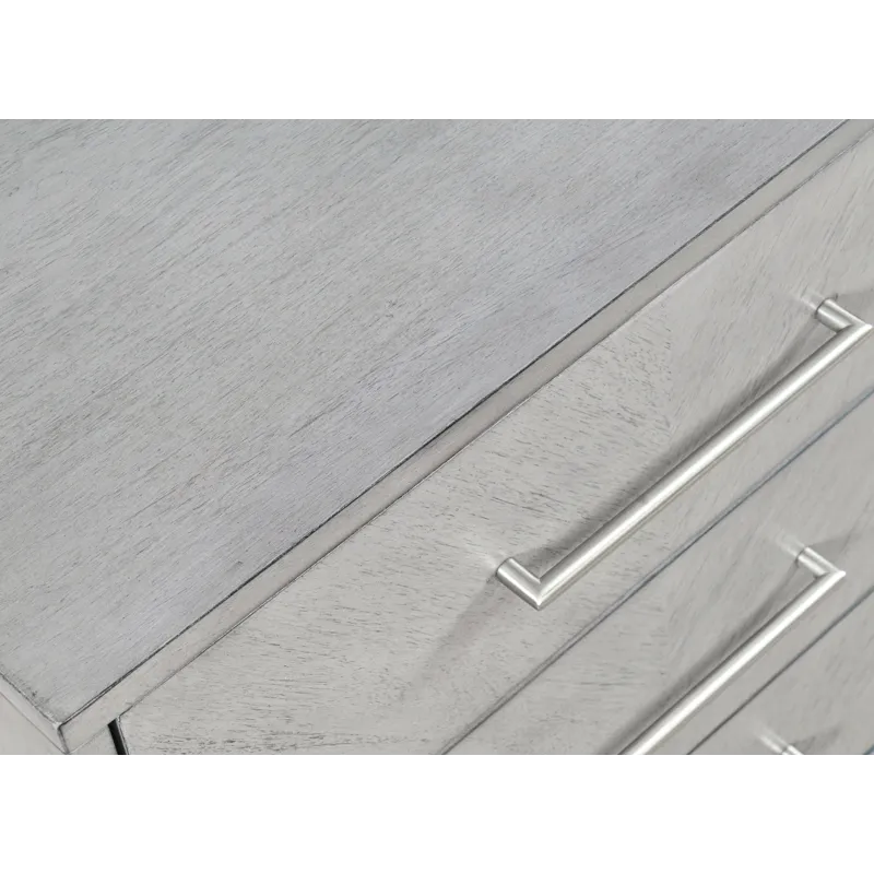 Eloquence Contemporary Modern 28\" USB Charging Nightstand With Drawers And Metal Hardware