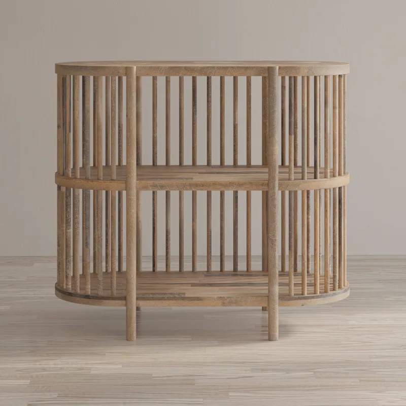 Rhapsody Mid-Century Modern 36\" Open Storage Console Bookcase