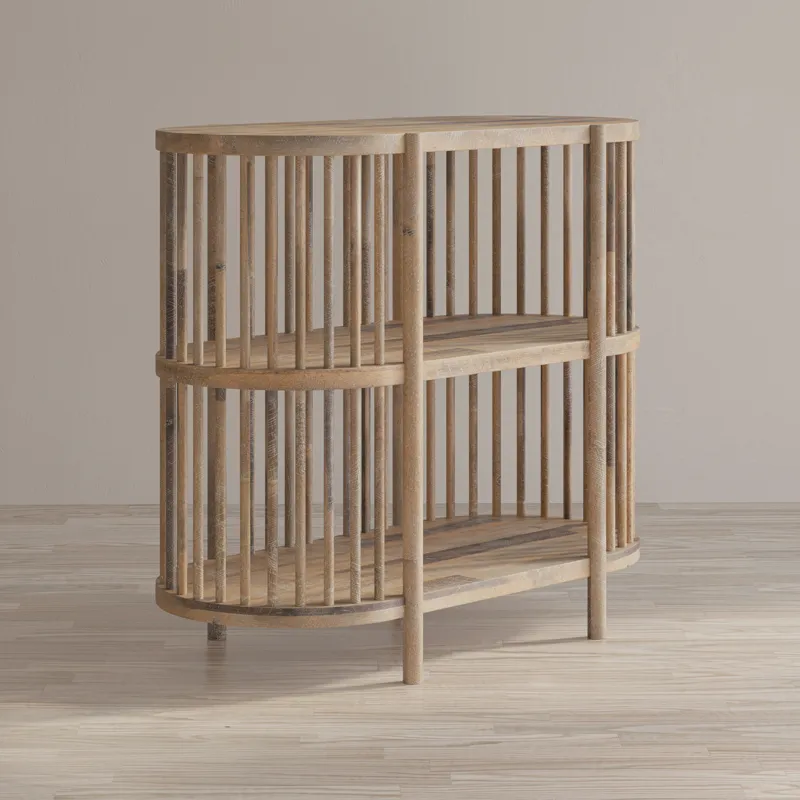 Rhapsody Mid-Century Modern 36\" Open Storage Console Bookcase