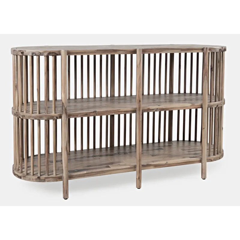 Rhapsody Mid-Century Modern 54\" Open Storage Accent Cabinet