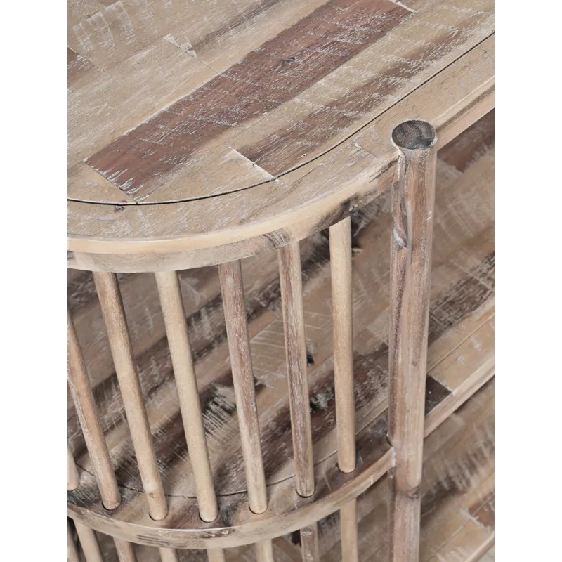 Rhapsody Mid-Century Modern 72\" Open Storage Sideboard Cabinet