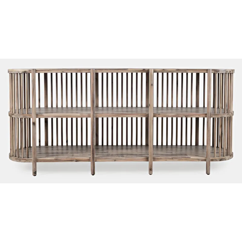 Rhapsody Mid-Century Modern 72\" Open Storage Sideboard Cabinet