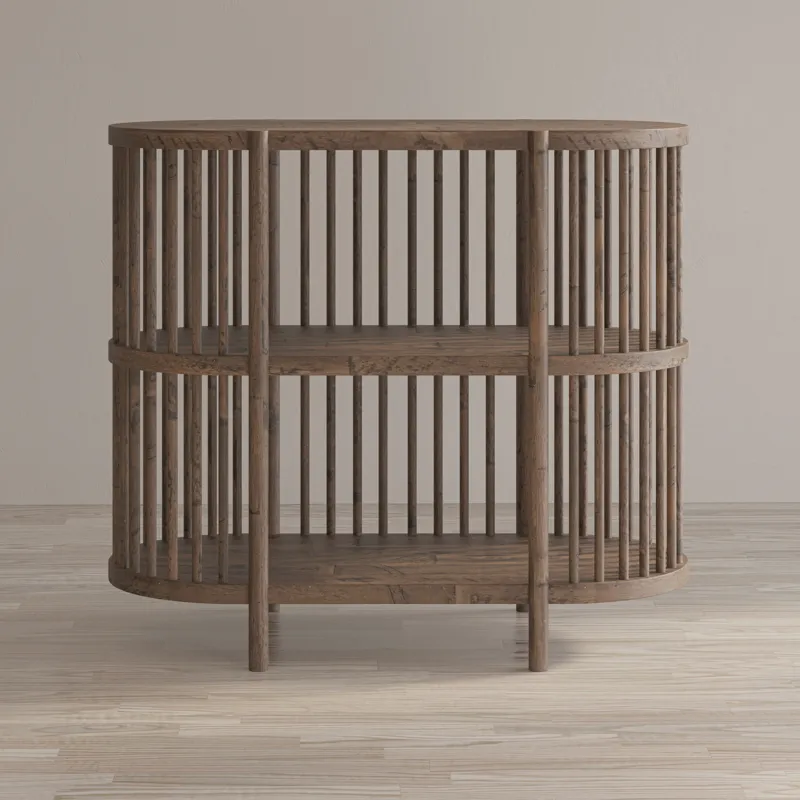 Rhapsody Mid-Century Modern 36\" Open Storage Console Bookcase