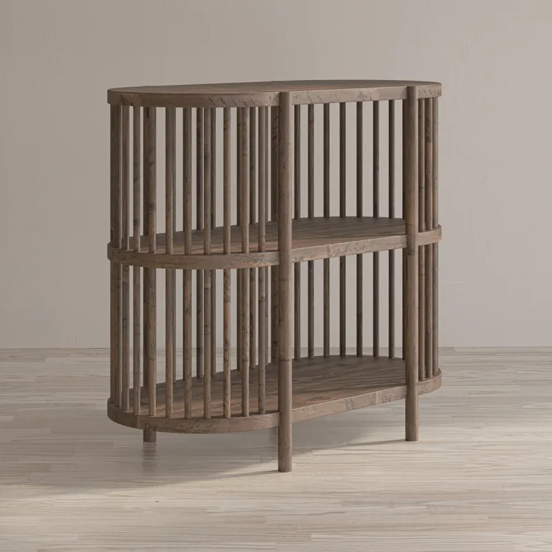 Rhapsody Mid-Century Modern 36\" Open Storage Console Bookcase