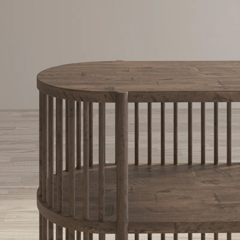 Rhapsody Mid-Century Modern 36\" Open Storage Console Bookcase