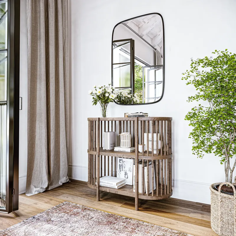 Rhapsody Mid-Century Modern 36\" Open Storage Console Bookcase