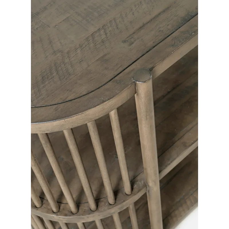 Rhapsody Mid-Century Modern 54\" Open Storage Accent Cabinet