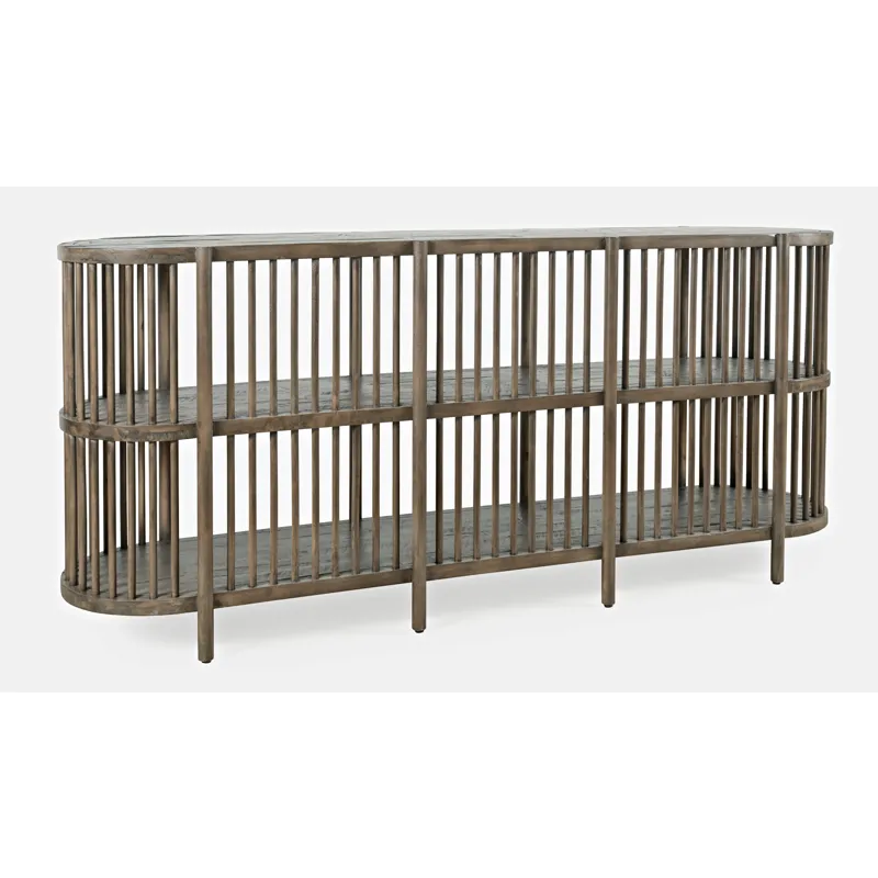 Rhapsody Mid-Century Modern 72\" Open Storage Sideboard Cabinet