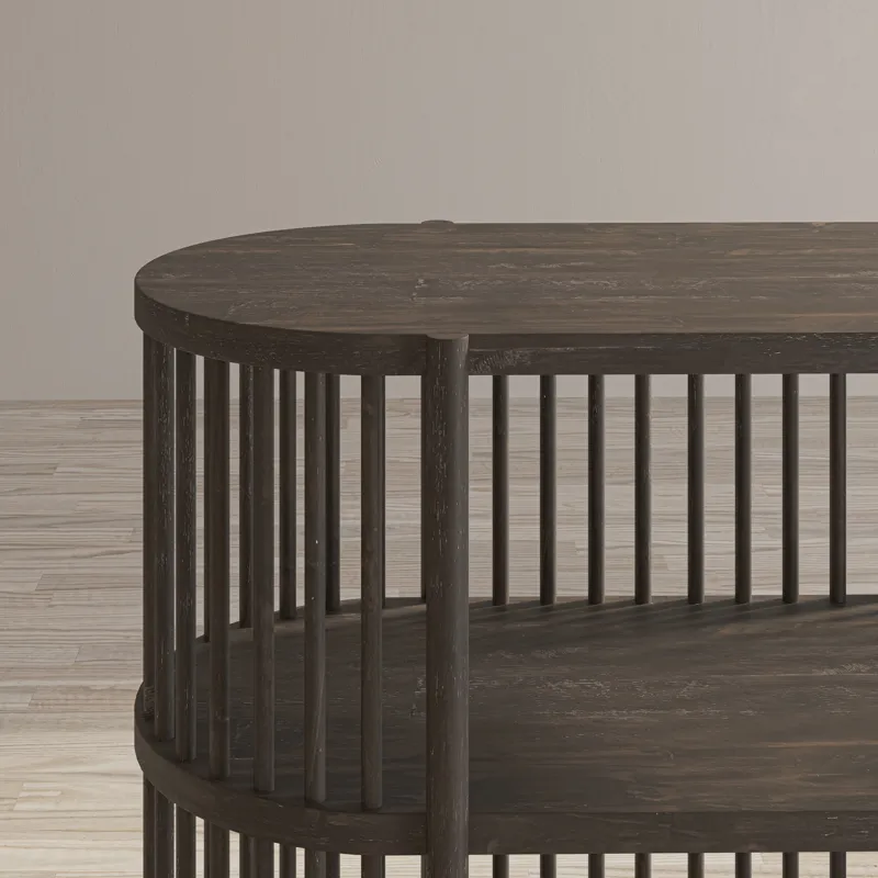 Rhapsody Mid-Century Modern 36\" Open Storage Console Bookcase