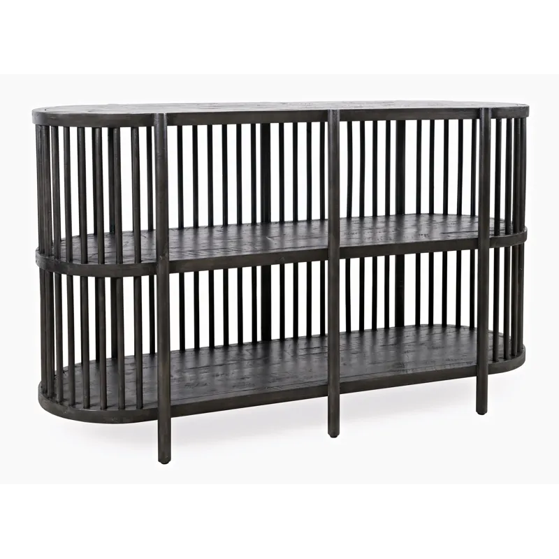 Rhapsody Mid-Century Modern 54\" Open Storage Accent Cabinet